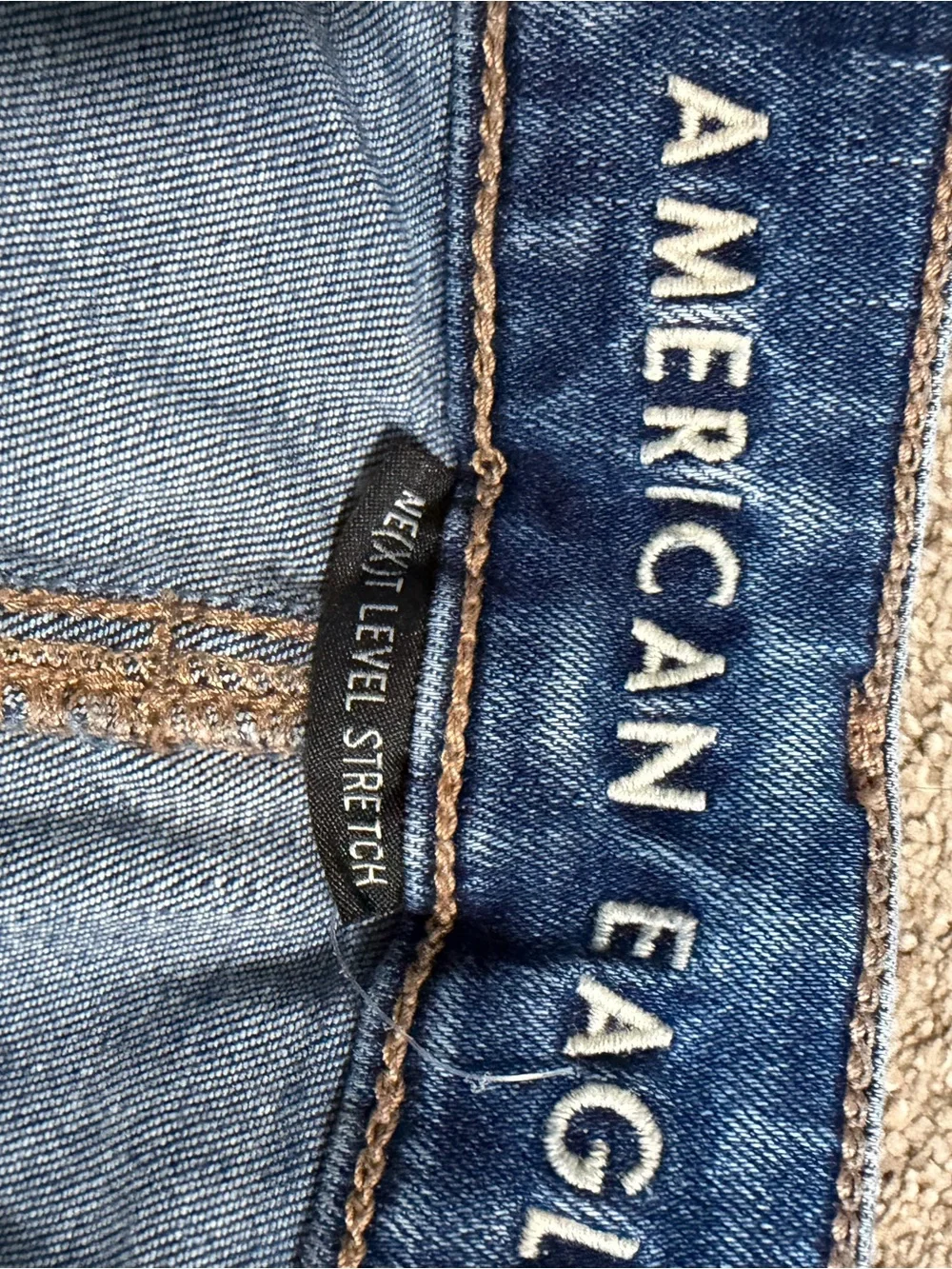 American Eagle Outfitters Ripped Skinny Jeans - Dark Blue